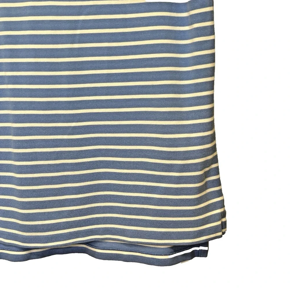Polo Ralph Lauren Polo Shirt Mens Sz XL‎ Light Blue Striped Short Sleeve Preppy